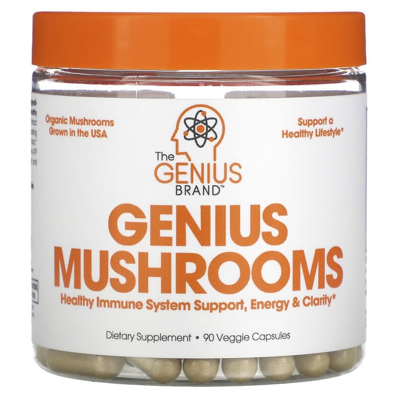 The Genius Brand Genius Mushrooms 90 Veggie Capsules 6 Thực phẩm chức năng The Genius Brand Genius Mushrooms 90 Veggie Capsules 850098008088