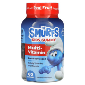 Thuốc bổ The Smurfs Kids Gummy Multi-Vitamin Ages 3+ Smurf Berry 60 Gummies 850019556940