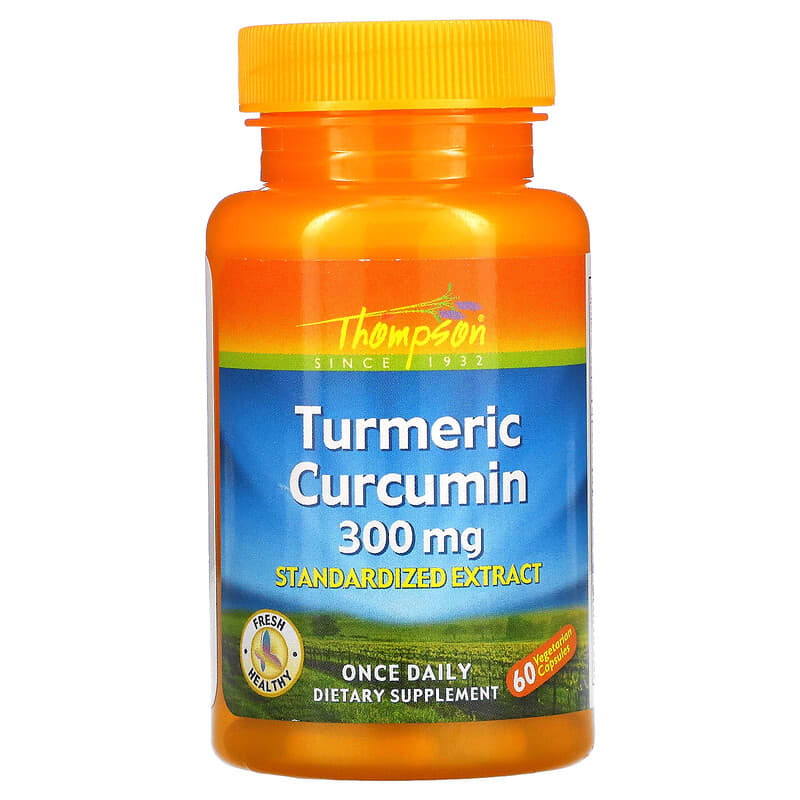 Thompson Turmeric Curcumin 300 mg 60 Vegetarian Capsules 6 Thực phẩm chức năng Thompson Turmeric Curcumin 300 mg 60 Vegetarian Capsules 031315196669