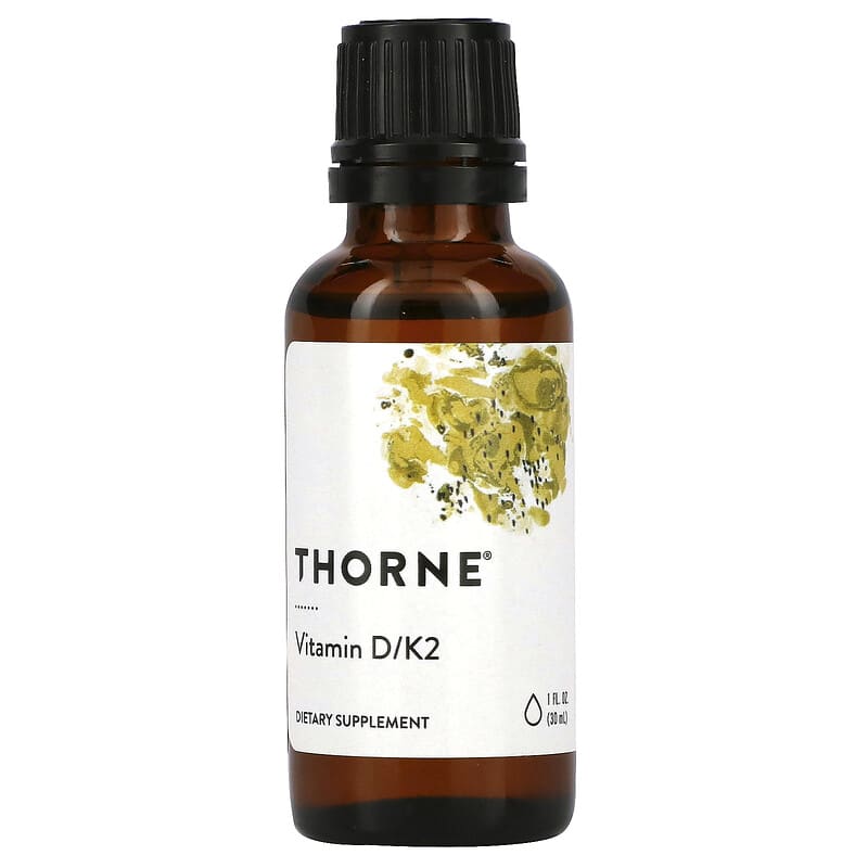 Thorne Vitamin D/K2 1 fl oz (30 ml) 6 Thực phẩm chức năng Thorne Vitamin D/K2 1 fl oz (30 ml) 693749500018