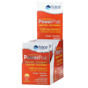 Thuốc bổ Trace Minerals ® Electrolyte Stamina PowerPak Sugar Free Citrus 30 Packets 0.17 oz (4.9 g) Each 878941005558