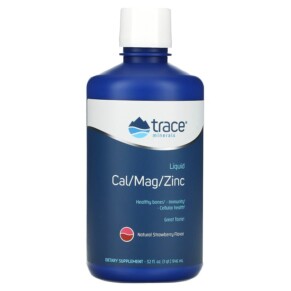 Thuốc bổ Trace Minerals ® Liquid Cal/Mag/Zinc Natural Strawberry 32 fl oz (946 ml) 878941002304