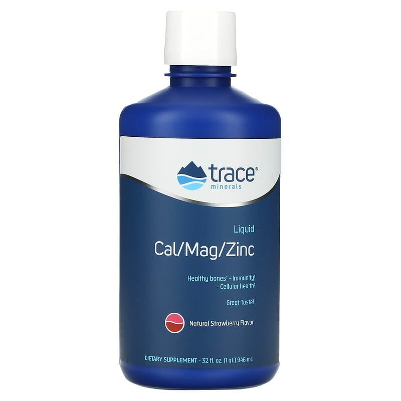 Trace Minerals ® Liquid Cal/Mag/Zinc Natural Strawberry 32 fl oz (946 ml) 6 Thực phẩm chức năng Trace Minerals ® Liquid Cal/Mag/Zinc Natural Strawberry 32 fl oz (946 ml) 878941002304