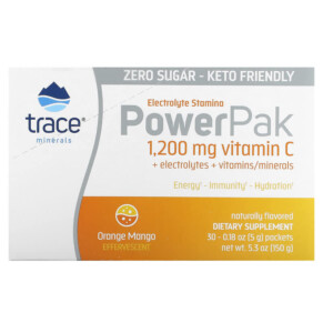 Thuốc bổ Trace Minerals ® PowerPak Orange Mango 30 Packets 0.18 oz (5 g) Each 878941006258