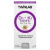 Thuốc bổ Twinlab D3 Dots + K2 All-Natural Tangerine 1000 IU (25 mcg) 60 Tablets 027434031622