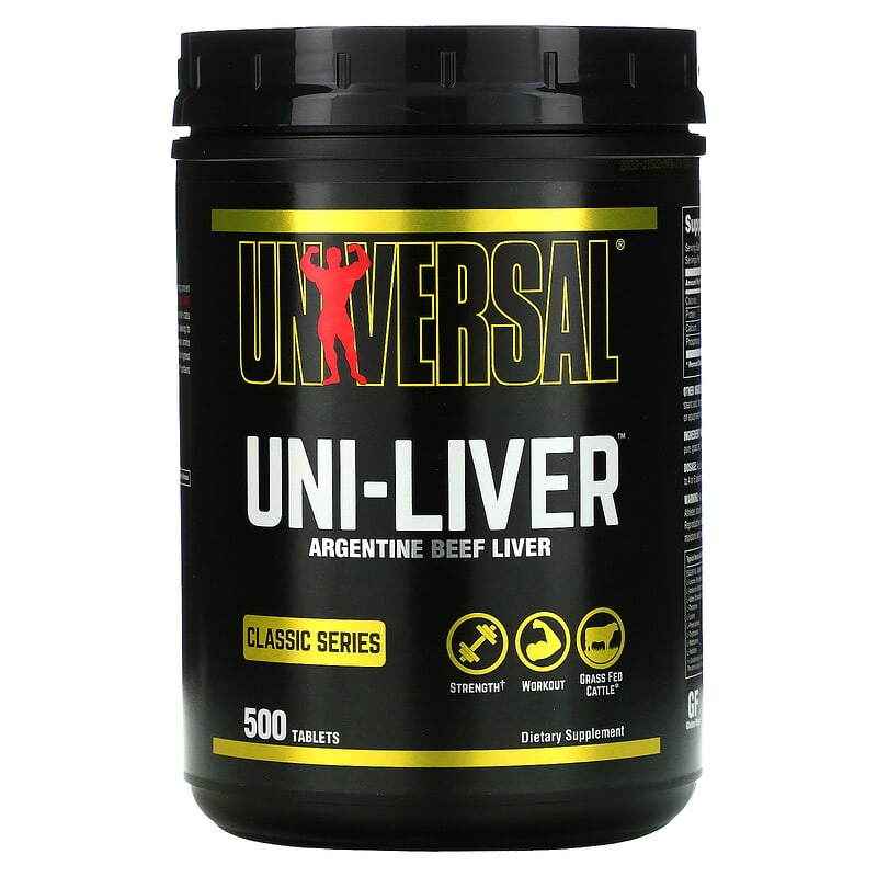 Universal Nutrition Classic Series Uni-Liver Argentine Beef Liver 500 Tablets 6 Thực phẩm chức năng Universal Nutrition Classic Series Uni-Liver Argentine Beef Liver 500 Tablets 039442040916