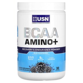 Thuốc bổ USN BCAA Amino+ Recovery & Endurance Powder Blue Raspberry 9.63 oz (273 g) 6009544945079