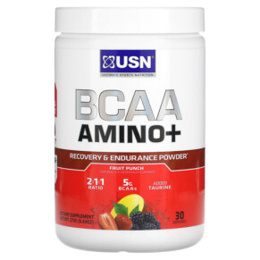 Thuốc bổ USN BCAA Amino+ Recovery & Endurance Powder Fruit Punch 9.63 oz (273 g) 6009544945093