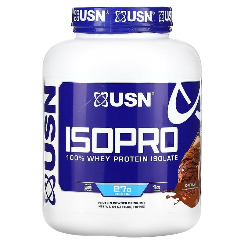 USN IsoPro 100% Whey Protein Isolate Chocolate 4 lbs (1.814 g) 6 Thực phẩm chức năng USN IsoPro 100% Whey Protein Isolate Chocolate 4 lbs (1.814 g) 6009544946274