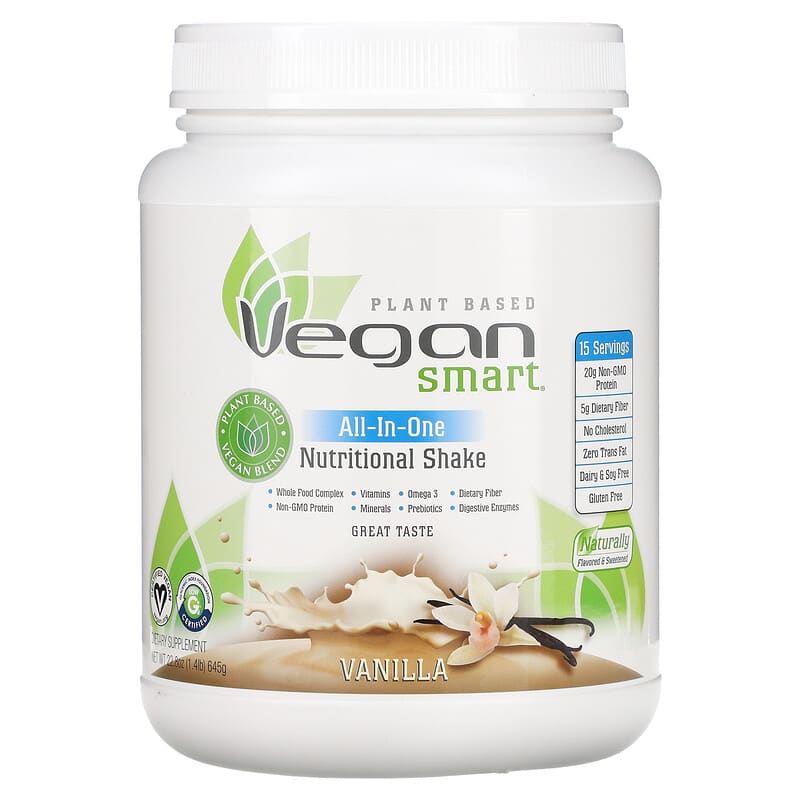 VeganSmart All-In-One Nutritional Shake Vanilla 1.4 lbs (645 g) 6 Thực phẩm chức năng VeganSmart All-In-One Nutritional Shake Vanilla 1.4 lbs (645 g) 079911028021