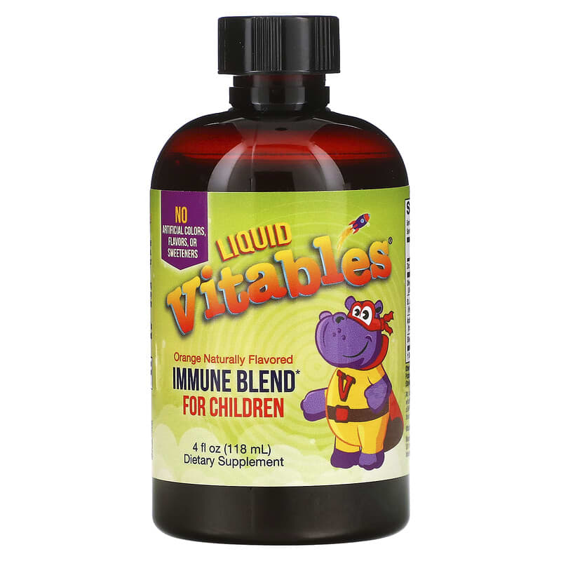 Vitables Liquid Immune Blend for Children No Alcohol Orange Flavor 4 fl oz (118 ml) 6 Thực phẩm chức năng Vitables Liquid Immune Blend for Children No Alcohol Orange Flavor 4 fl oz (118 ml) 898220014378