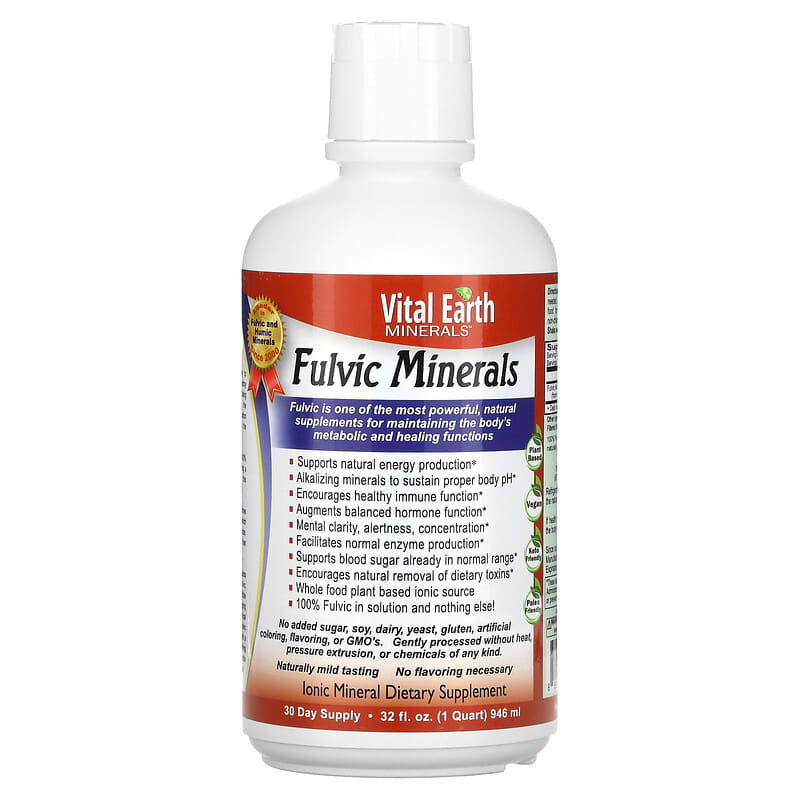 Vital Earth Minerals Fulvic Minerals 32 fl oz (946 ml) 6 Thực phẩm chức năng Vital Earth Minerals Fulvic Minerals 32 fl oz (946 ml) 855748000016