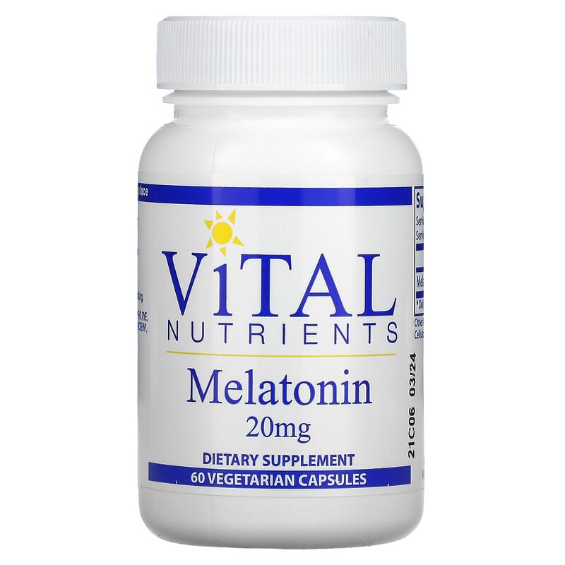Vital Nutrients Melatonin 20 mg 60 Vegetarian Capsules 6 Thực phẩm chức năng Vital Nutrients Melatonin 20 mg 60 Vegetarian Capsules 693465419113