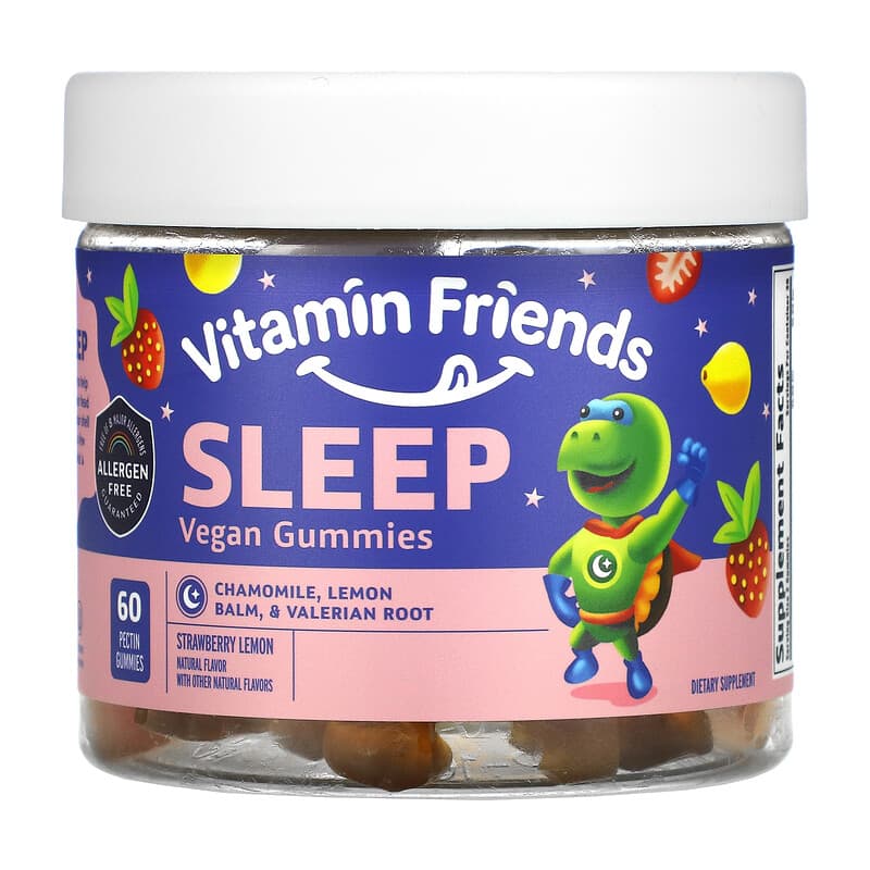 Vitamin Friends Sleep Vegan Gummies Strawberry Lemon 60 Pectin Gummies 6 Thực phẩm chức năng Vitamin Friends Sleep Vegan Gummies Strawberry Lemon 60 Pectin Gummies 852386008510