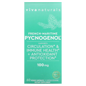 Thuốc bổ Viva Naturals French-Maritime Pycnogenol 100 mg 60 Veggie Capsules 753940520359