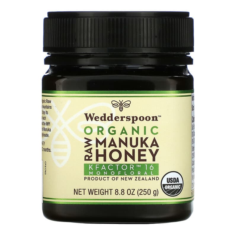 Wedderspoon Organic Raw Manuka Honey KFactor 16 8.8 oz (250 g) 6 Thực phẩm chức năng Wedderspoon Organic Raw Manuka Honey KFactor 16 8.8 oz (250 g) 814422023482