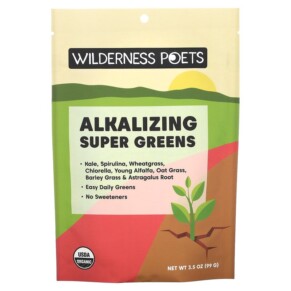 Thuốc bổ Wilderness Poets LLC Organic Alkalizing Super Greens 3.5 oz (99 g) 855434006797