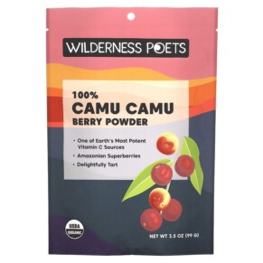 Thuốc bổ Wilderness Poets LLC Organic Camu Camu Berry Powder 3.5 oz (99 g) 855434006254