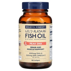 Thuốc bổ Wiley's Finest Wild Alaksan Fish Oil Peak DHA 180 Softgels 850044010035