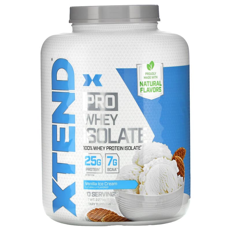 Xtend Pro Whey Isolate Vanilla Ice Cream 5 lb (2.27 kg) 6 Thực phẩm chức năng Xtend Pro Whey Isolate Vanilla Ice Cream 5 lb (2.27 kg) 842595110944