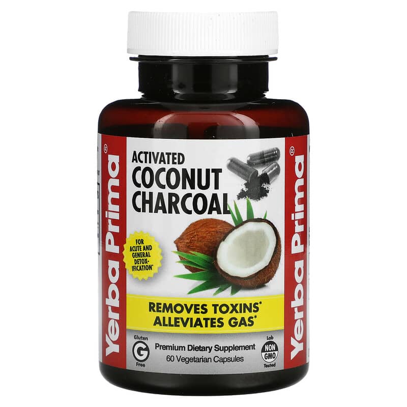 Yerba Prima Activated Coconut Charcoal 60 Vegetarian Capsules 6 Thực phẩm chức năng Yerba Prima Activated Coconut Charcoal 60 Vegetarian Capsules 046352006949