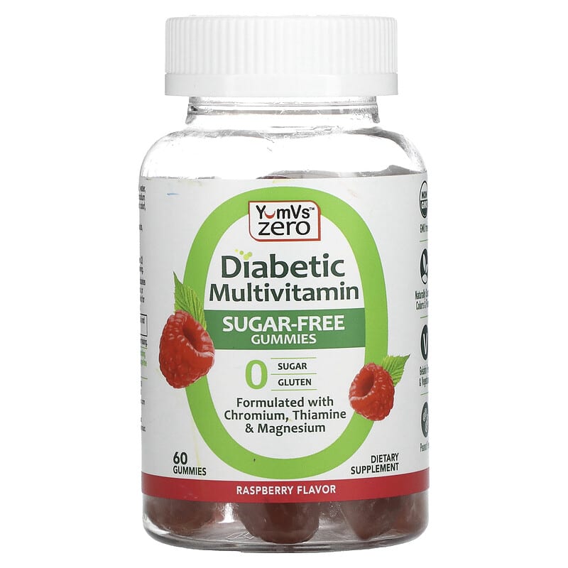 Yum-Vs Diabetic Multivitamin Sugar Free Raspberry 60 Gummies 6 Thực phẩm chức năng Yum-Vs Diabetic Multivitamin Sugar Free Raspberry 60 Gummies 810048611171