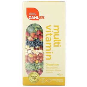 Thuốc bổ Zahler Digestion Daily Multivitamin + Gut Health Support With Digest Complex & Probiotics 60 Capsules 848998082413