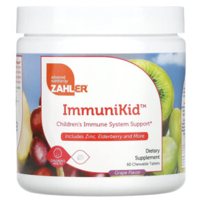 Thuốc bổ Zahler ImmuniKid Children's Immune System Support Grape 60 Chewable Tablets 848998082260