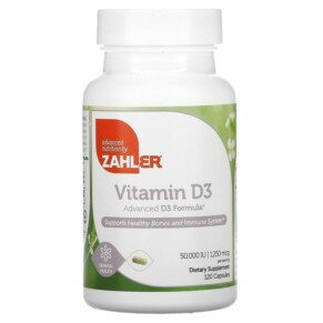 Thuốc bổ Zahler Vitamin D3 1.250 mcg (50.000 IU) 120 Capsules 848998080846
