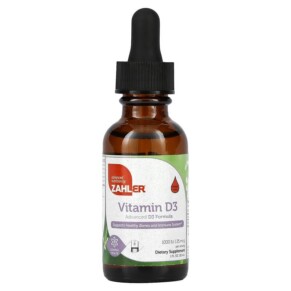 Thuốc bổ Zahler Vitamin D3 Advanced D3 Formula 25 mcg (1.000 IU) 1 fl oz (30 ml) 848998081485