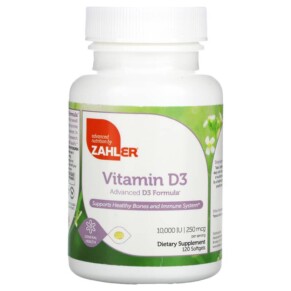 Thuốc bổ Zahler Vitamin D3 Advanced D3 Formula 250 mcg (10.000 IU) 120 Softgels 848998000448