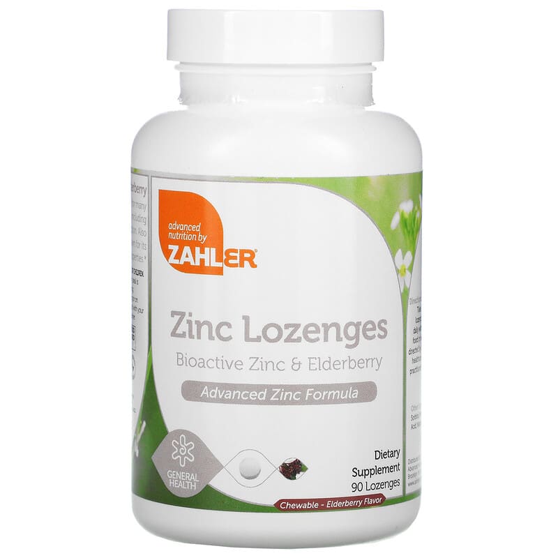 Zahler Zinc Lozenges Bioactive Zinc & Elderberry Elderberry 90 Chewable Lozenges 6 Thực phẩm chức năng Zahler Zinc Lozenges Bioactive Zinc & Elderberry Elderberry 90 Chewable Lozenges 848998082215