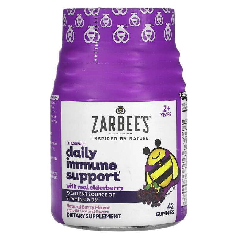 Zarbee's Children's Daily Immune Support Ages 2+ Natural Berry 42 Gummies 6 Thực phẩm chức năng Zarbee's Children's Daily Immune Support Ages 2+ Natural Berry 42 Gummies 898115002749