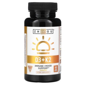 Thuốc bổ Zhou Nutrition D3 + K2 60 Veggie Capsules 859805006188