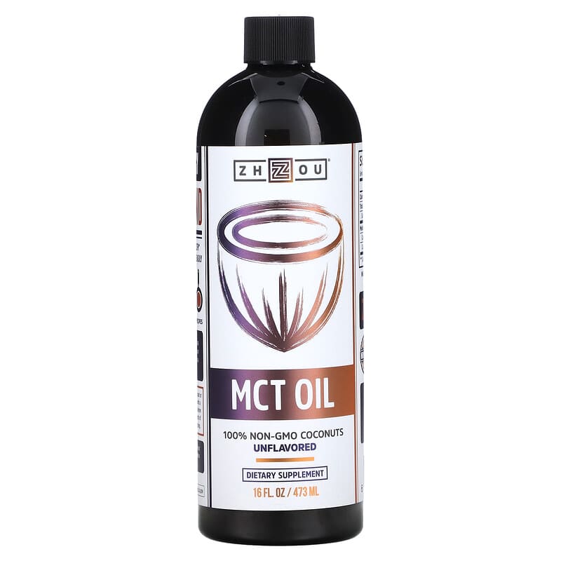 Zhou Nutrition MCT Oil Unflavored 16 fl oz (473 ml) 6 Thực phẩm chức năng Zhou Nutrition MCT Oil Unflavored 16 fl oz (473 ml) 669191528627