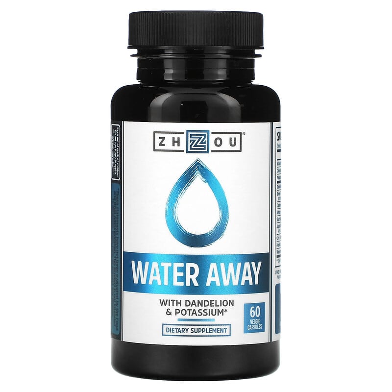Zhou Nutrition Water Away with Dandelion & Potassium 60 Veggie Capsules 6 Thực phẩm chức năng Zhou Nutrition Water Away with Dandelion & Potassium 60 Veggie Capsules 859805006379